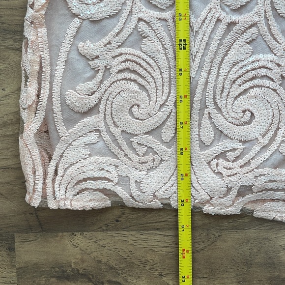 NWT Lulus Madina Blush Pink Sequin One-Shoulder Bodycon Mini Dress - Picture 14 of 16